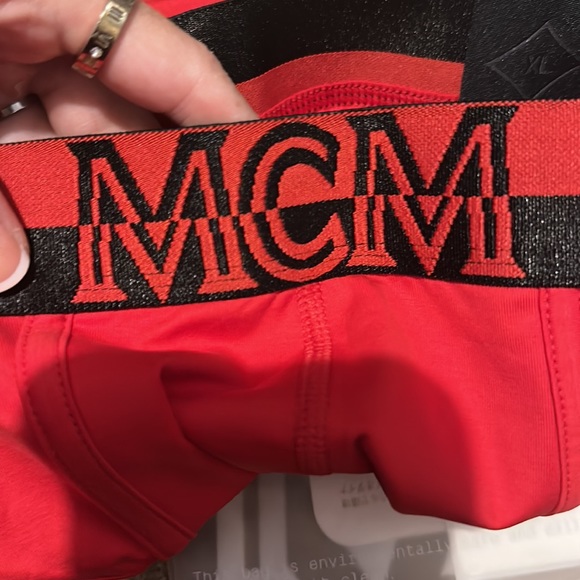 MCM M Logo Briefs in Red Size XL NWT NIP Package Authenticity Guaranteed Men’s - Picture 5 of 5
